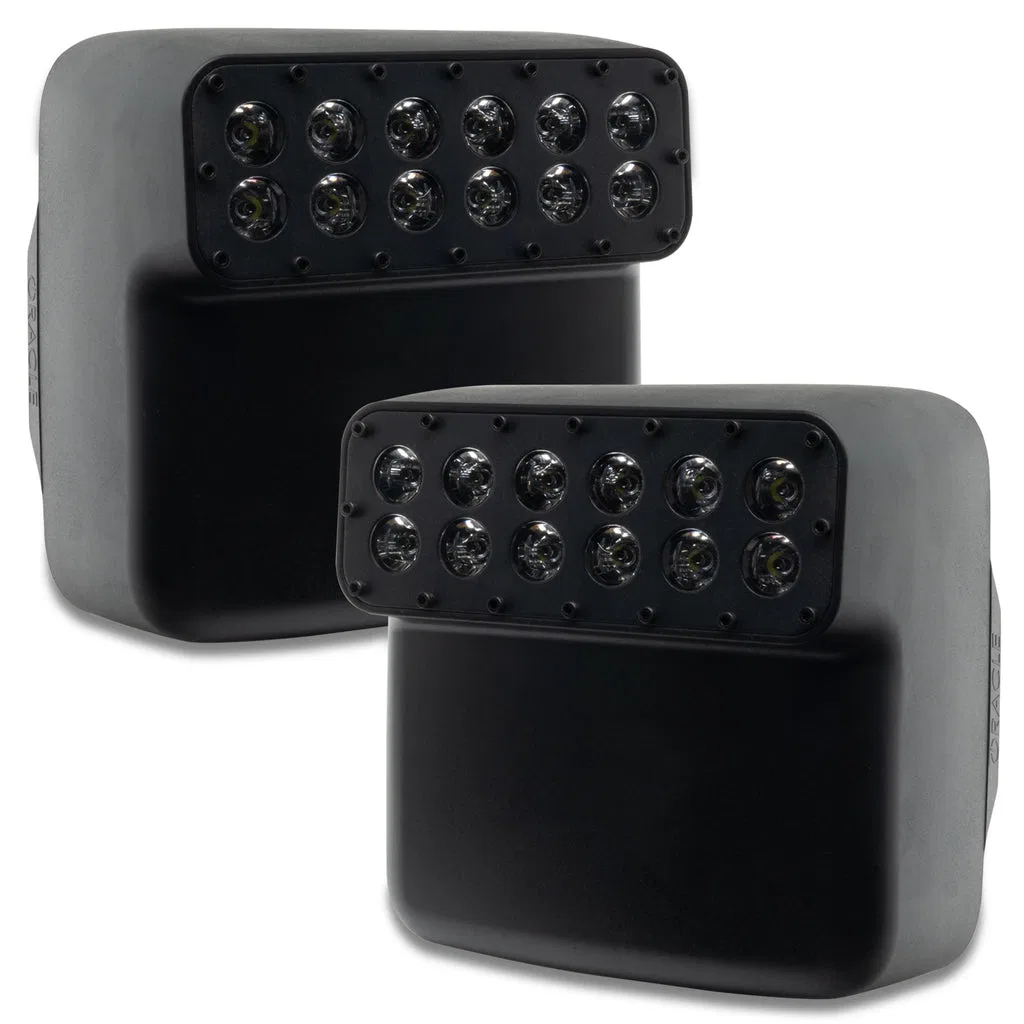 5855-001 – ORACLE LIGHT Exterior Mirror Cover, Full Cover Black Polycarbonate Set Of 2 With Integrated LED Lights Pro...